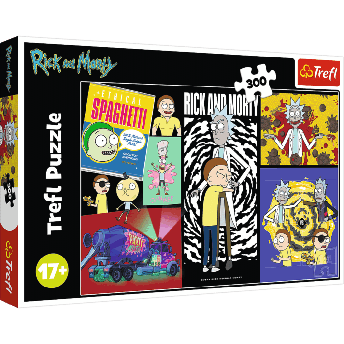 Puzzle Rick i Morty 300 el. Dziwne miejsce w galaktyce - opakowanie