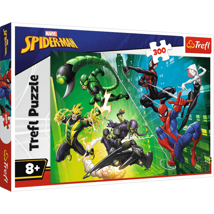 Puzzle 300 el. W pajęczej sieci, Spiderman - opakowanie