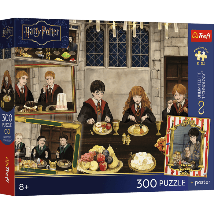 Puzzle Premium Plus Kids UFT, Harry Potter 300 el. Expecto Patronum + kolekcjonerski plakat - opakowanie 