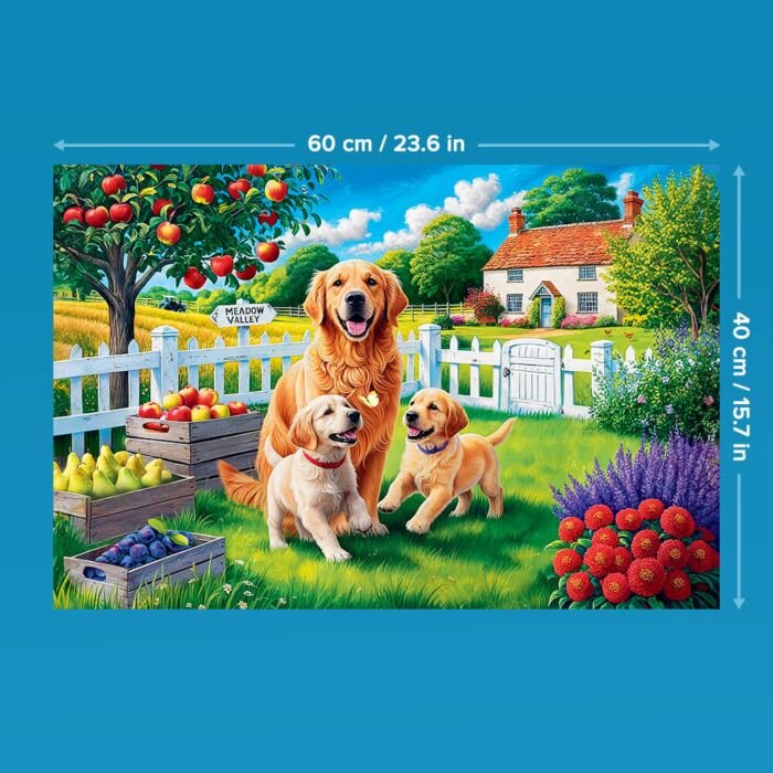 Puzzle EasyPiece 300 el. Pieski na wsi - wymiary