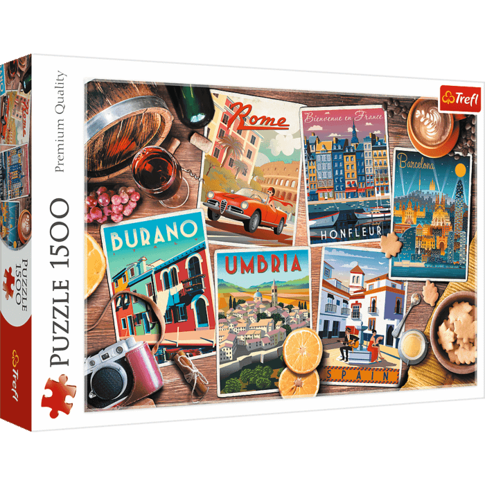 Podróże po Europie, puzzle 1500 elementów, zdjęcie 1
