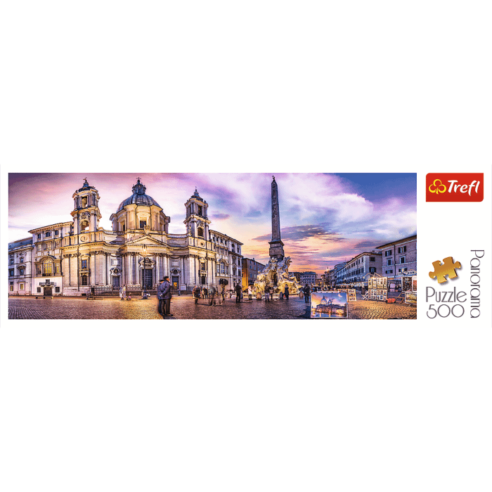Puzzle panorama 500 el. Piazza Navona, Rzym