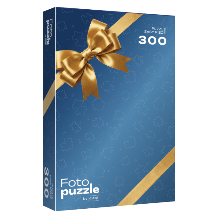 Fotopuzzle prezentowe 300 el. - opakowanie niebieskie w pionie 