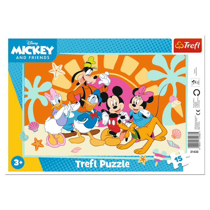 Puzzle ramkowe 15 el. Myszka Miki, Ciekawski Miki