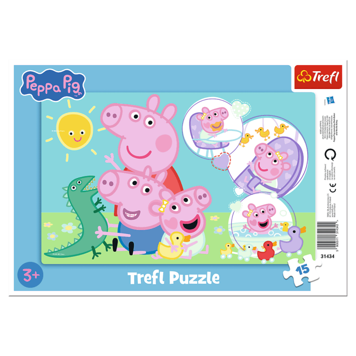 Puzzle ramkowe 15 el. Świnka Peppa, Najmilsza świnka