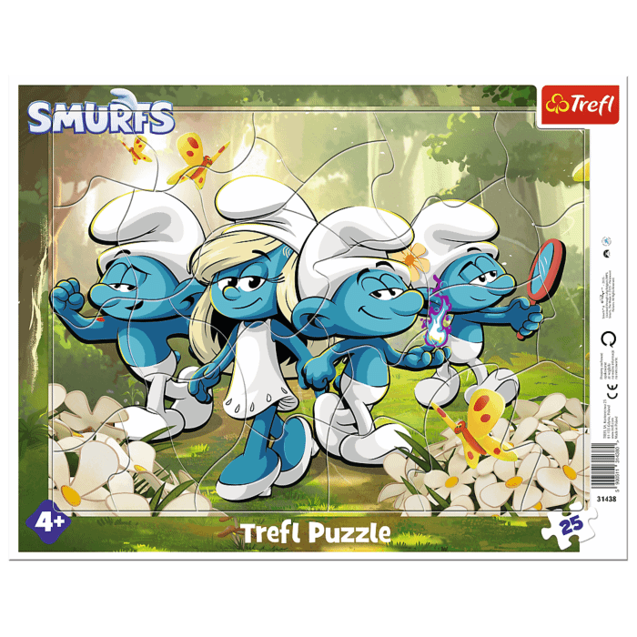 Puzzle ramkowe 25.el Smerfy - opakowanie 