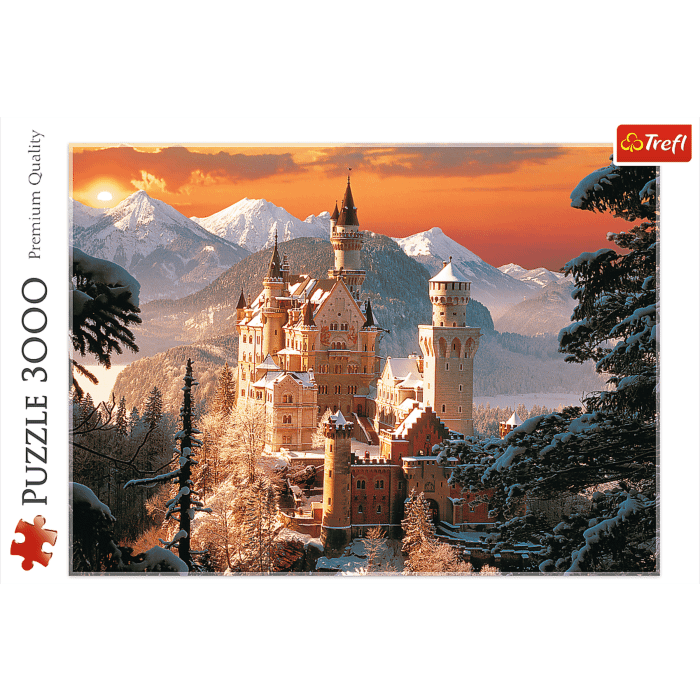 Puzzle 3000 el. Zimowy Zamek Neuschwanstein, Niemcy