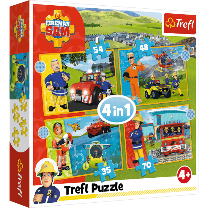 4 w 1 Puzzle Trefl Strażak Sam