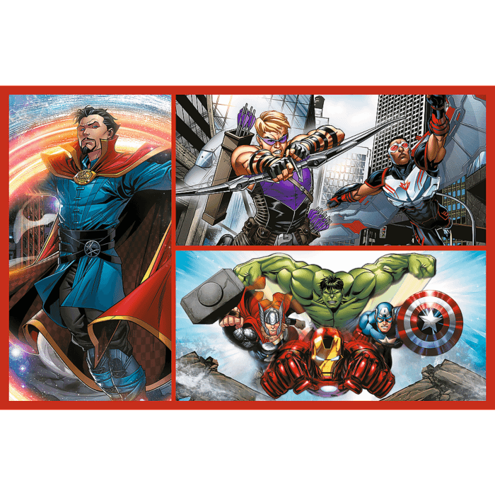Puzzle Marvel 2 x 70 el. Zostań bohaterem - zawartość opakowania