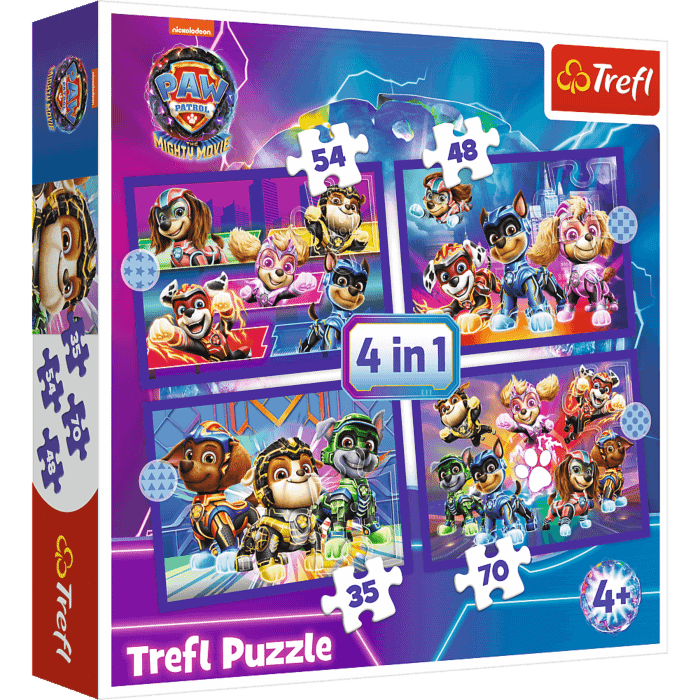 Puzzle 4w1 Bohaterowie na ratunek - opakowanie
