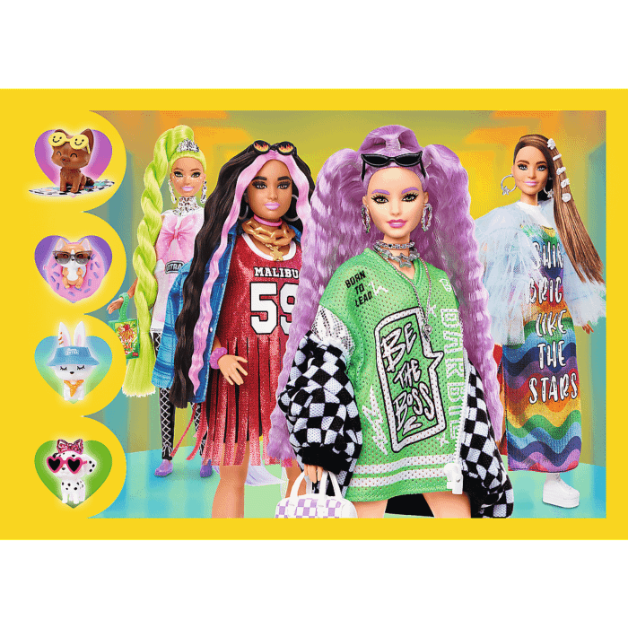 Zawartość opakowania puzzli dla dzieci - Wesoły świat Barbie, zdjęcie 2