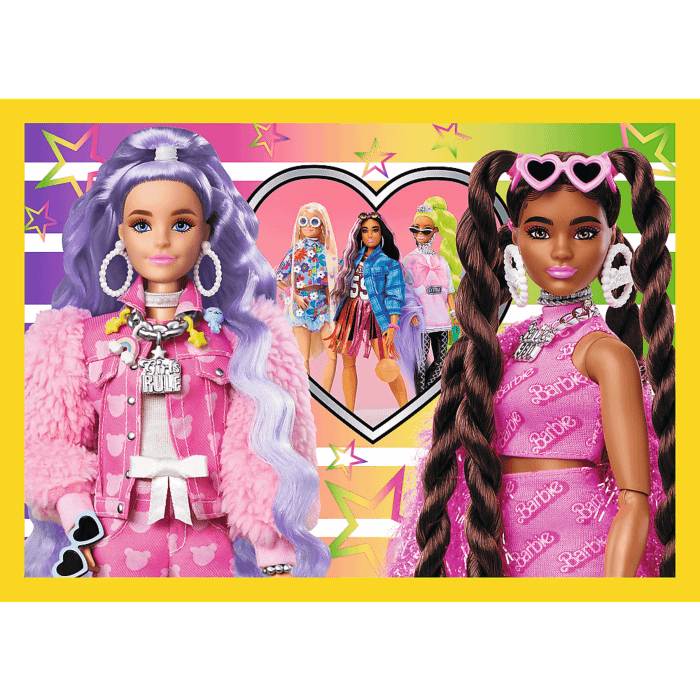Zawartość opakowania puzzli dla dzieci - Wesoły świat Barbie, zdjęcie 3