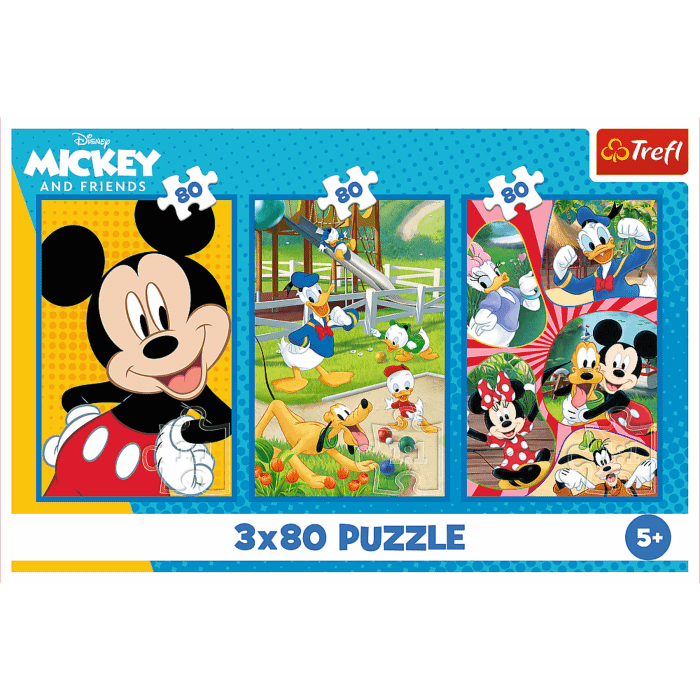 Puzzle Disney 3 x 80 el. Ekipa Myszki Miki | Trefl