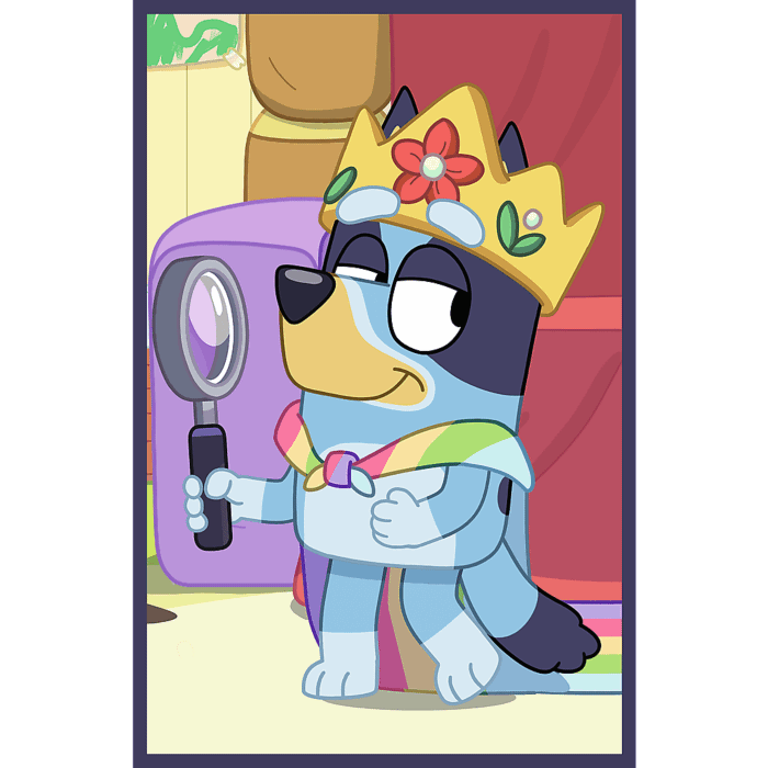 Puzzle Bluey 3 x 50 el. Rodzina Bluey - zawartość opakowania
