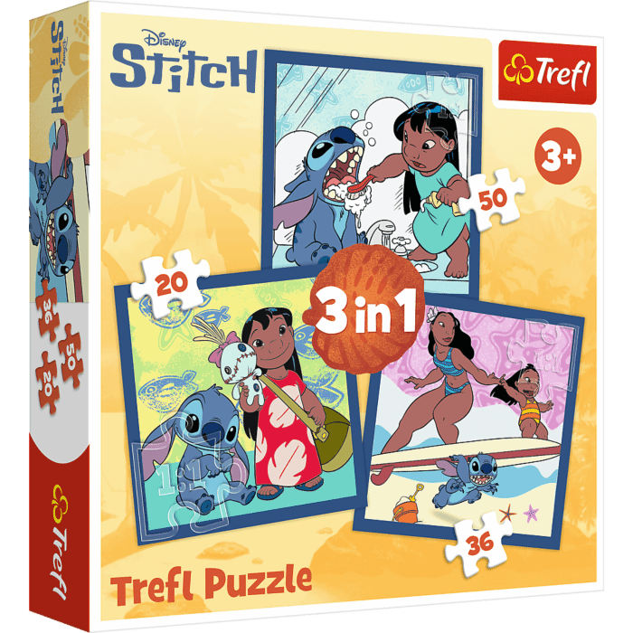 Puzzle 3w1 Lilo & Stitch, Czas ze Stitchem - opakowanie Puzzle 3w1 Lilo & Stitch, Czas ze Stitchem - opakowanie