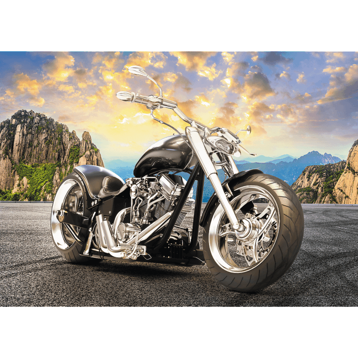 Czarny motocykl - puzzle 500 elementów od Trefl - zdjęcie 2