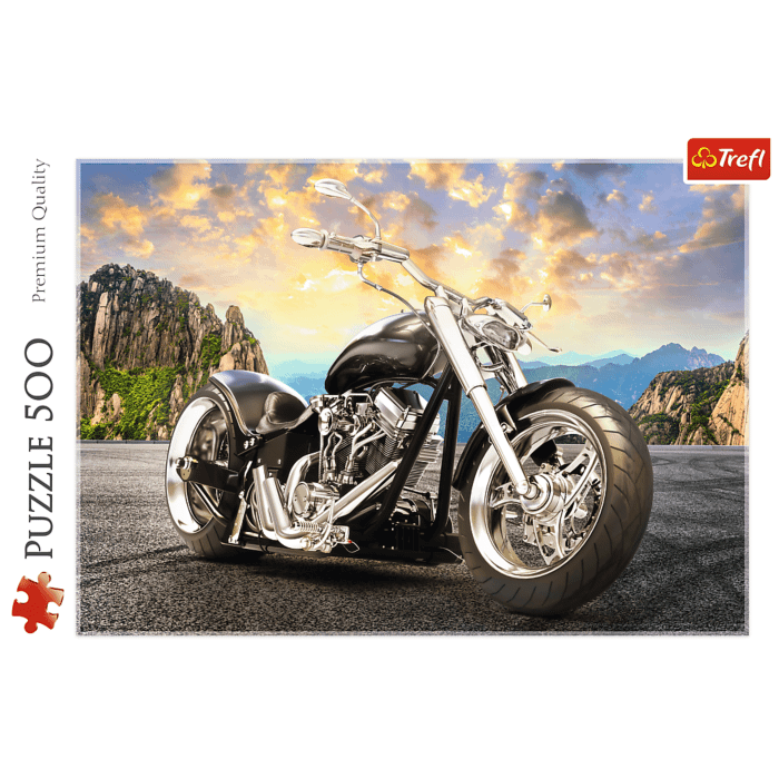 Czarny motocykl - puzzle 500 elementów od Trefl - zdjęcie 3
