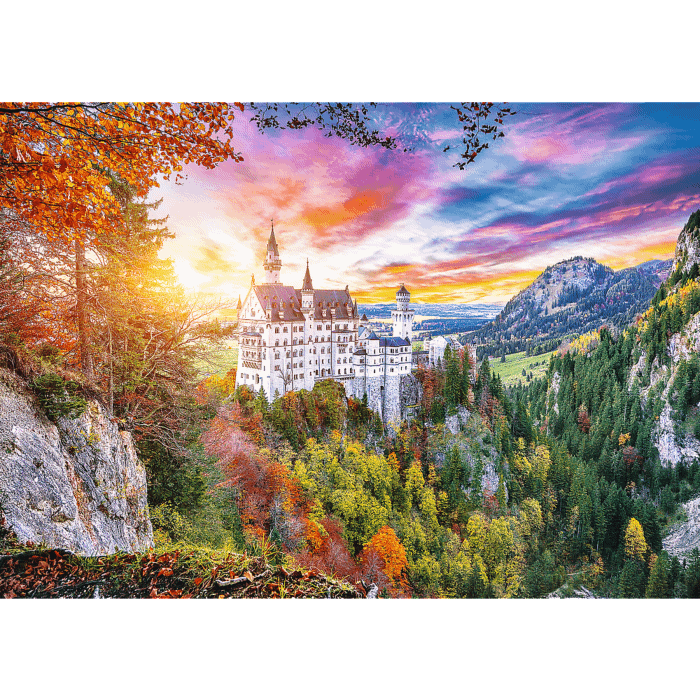 Widok na zamek Neuschwanstein, Niemcy, puzzle 500 elementów, zdjęcie 2
