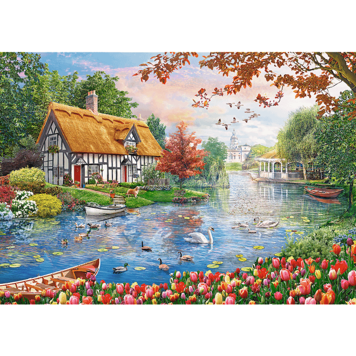 Puzzle 500 el. Cicha przystań - zawartość opakowania