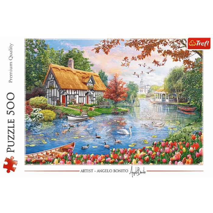 Puzzle 500 el. Cicha przystań - przód opakowania