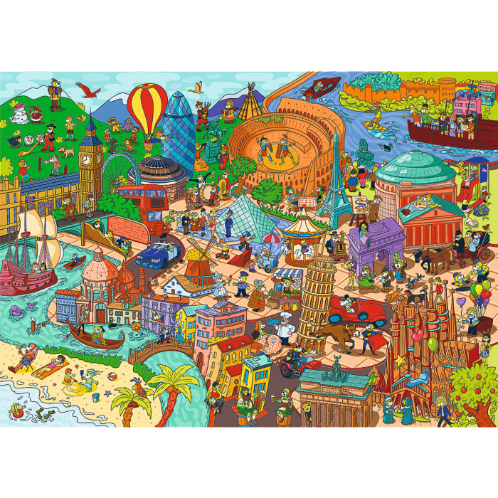 Puzzle Spy Guy Lost Items 500 el. Europa - przód opakowania