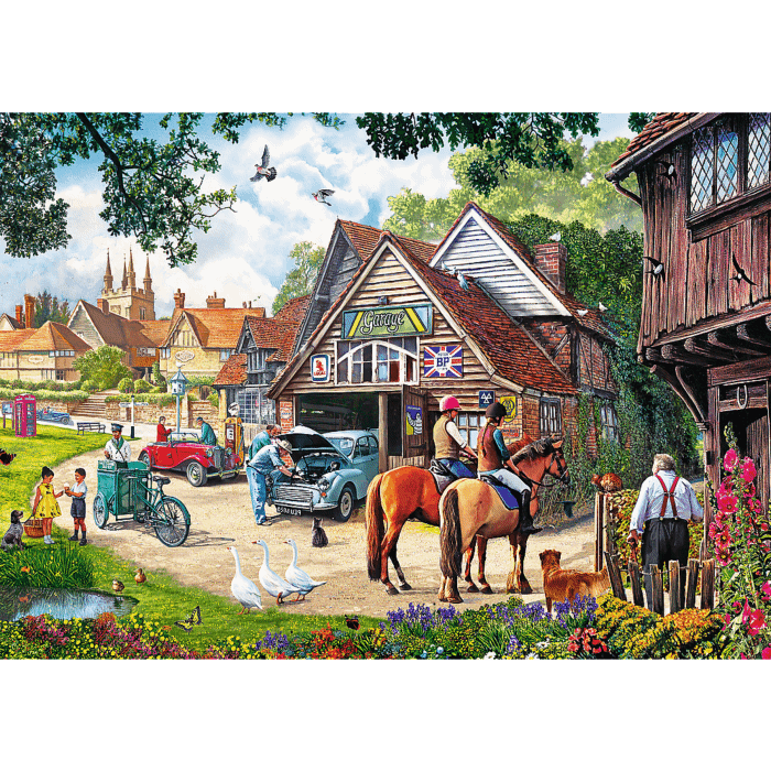 Puzzle 2 x 500 el. Sielankowe życie - zawartość opakowania 1/2