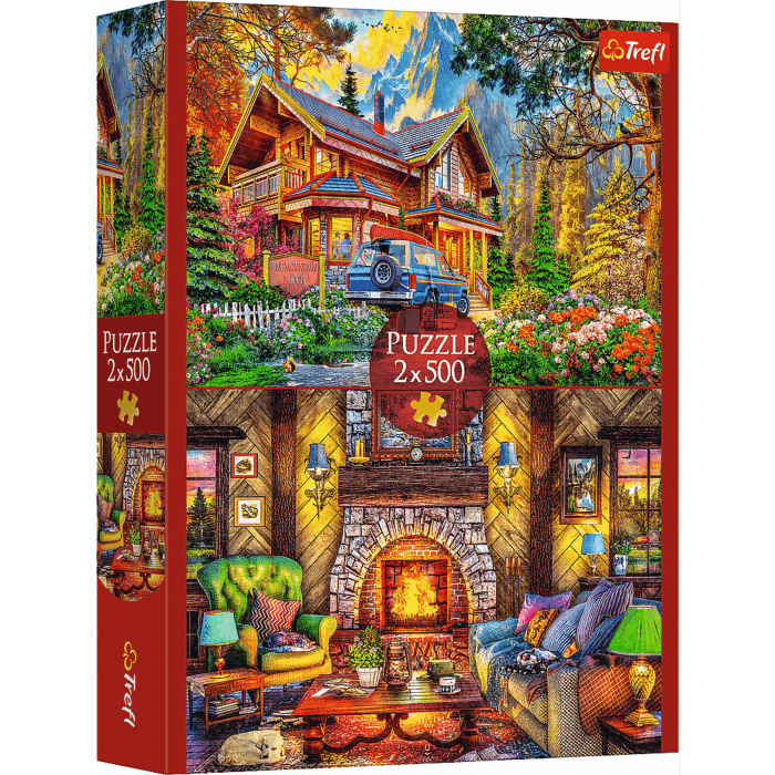 Puzzle 2 x 500 el. Wycieczka w góry - opakowanie Puzzle 2 x 500 el. Wycieczka w góry - opakowanie