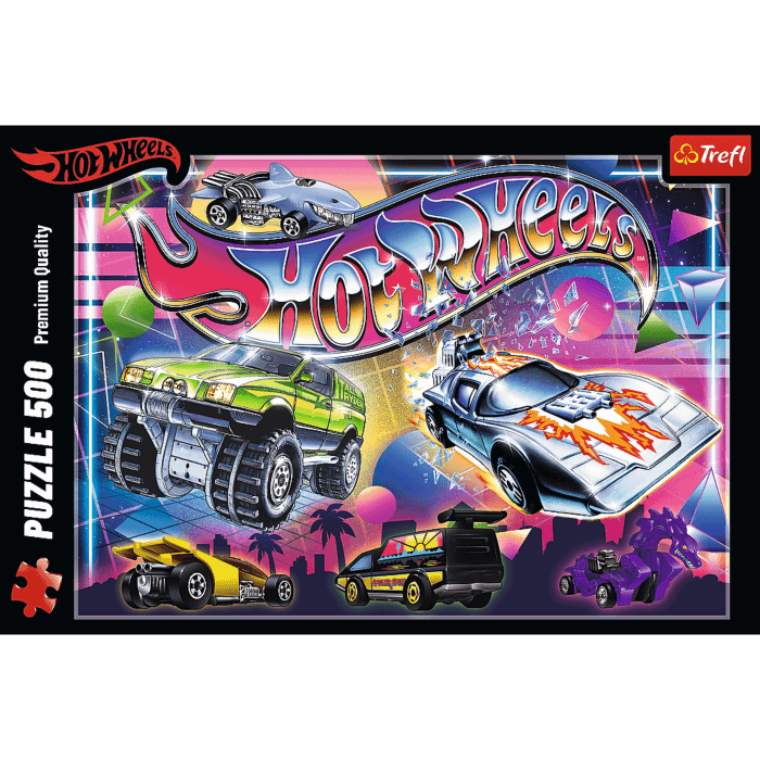 Puzzle 500 el. Hot Wheels, Lata 80-te | Trefl