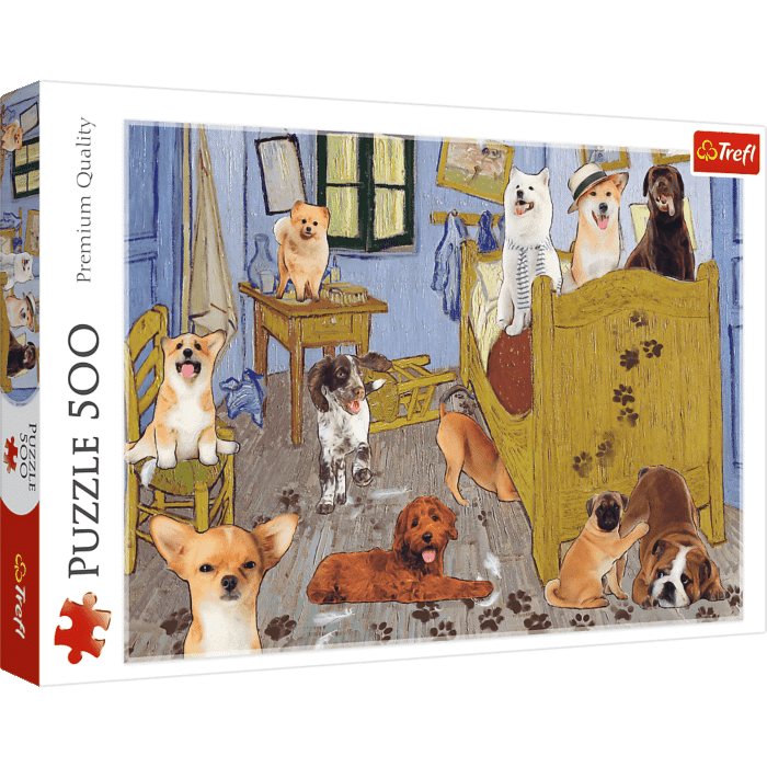 Puzzle 500 el. Pokój van Gogha, Psia Rewolucja - opakowanie Puzzle 500 el. Pokój van Gogha, Psia Rewolucja - opakowanie