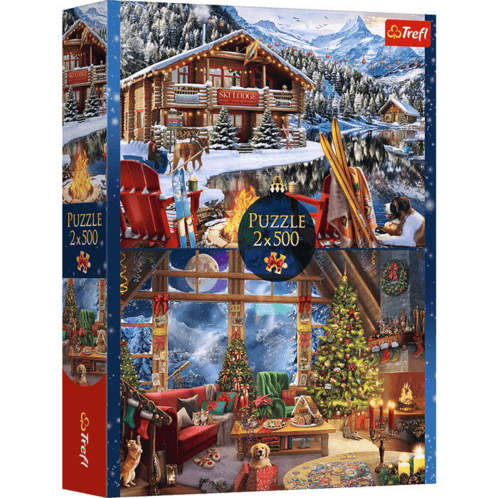 Puzzle 2 x 500 el. Święta w górach - opakowanie