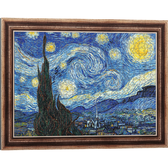 Puzzle 500 el. Puzzlorama, Gwiaździsta Noc, Vincent van Gogh - opakowanie Puzzle 500 el. Puzzlorama, Gwiaździsta Noc, Vincent van Gogh - opakowanie