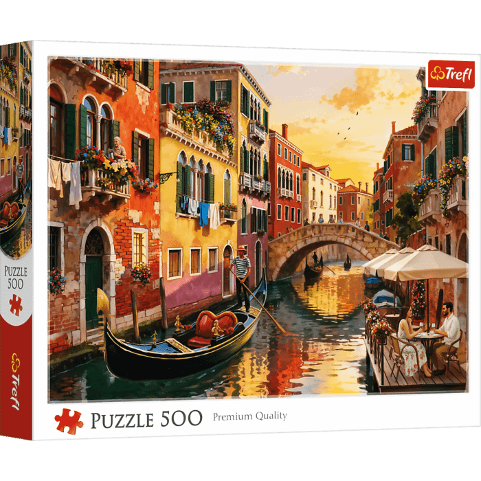 Puzzle 500 el. Wenecja o zachodzie słońca - opakowanie 