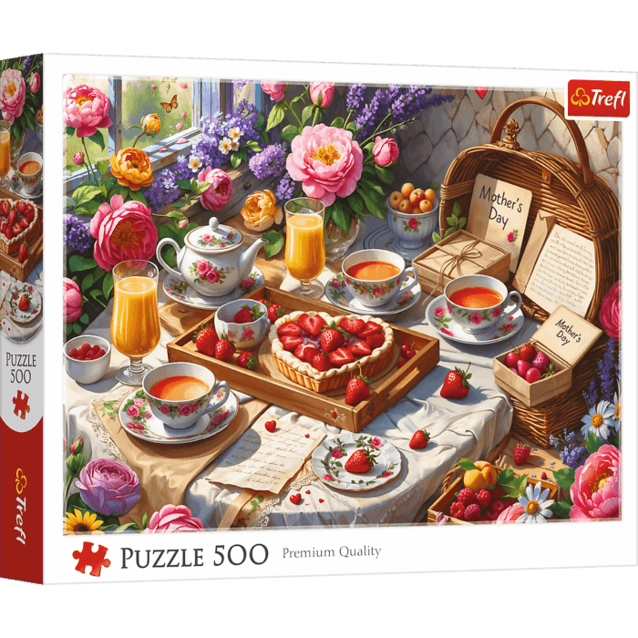 Puzzle 500 el. Słodkości na Dzień Mamy - opakowanie 