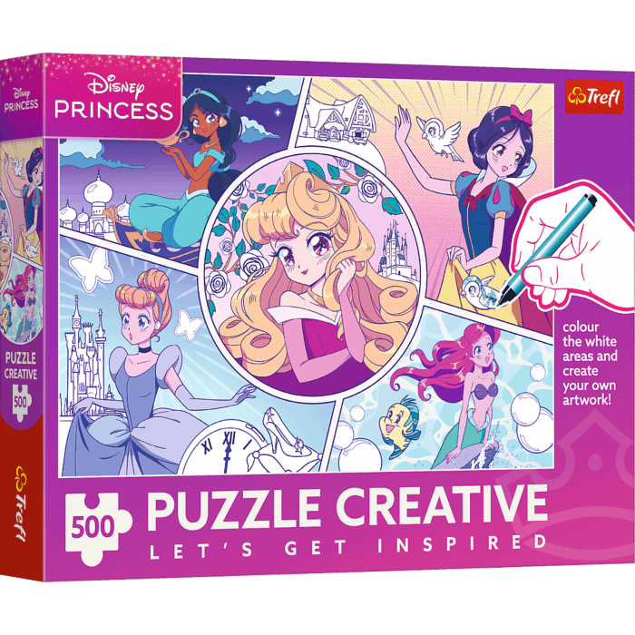 Puzzle Creative 500 el. Księżniczki, Baśniowe Królestwa - opakowanie