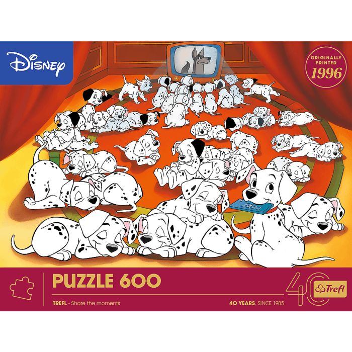 Puzzle 600 el. 40-lecie Trefl - 101 Dalmatyńczyków | Trefl