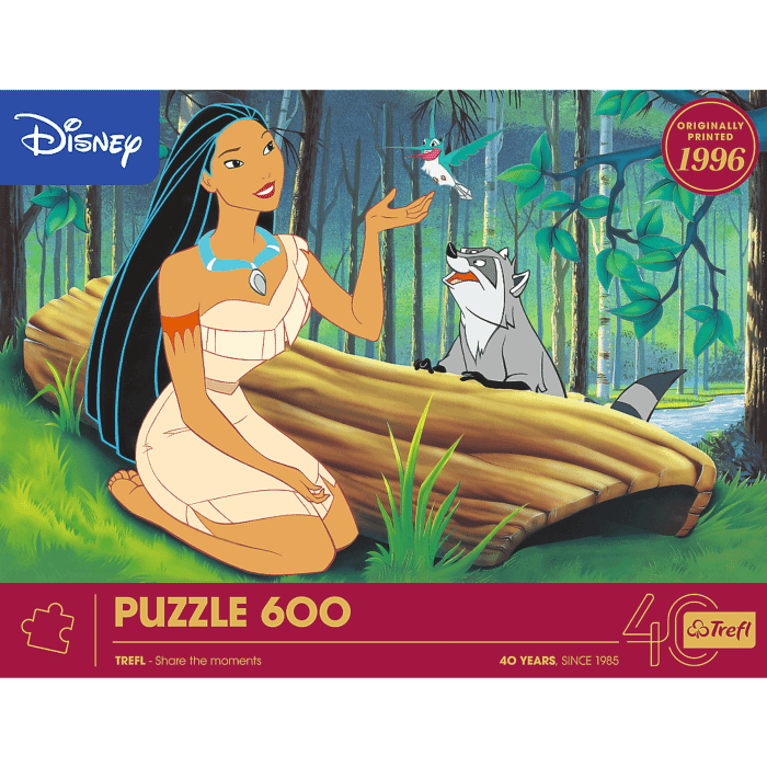 Puzzle 600 el. 40-lecie Trefl - Pocahontas - przód opakowania