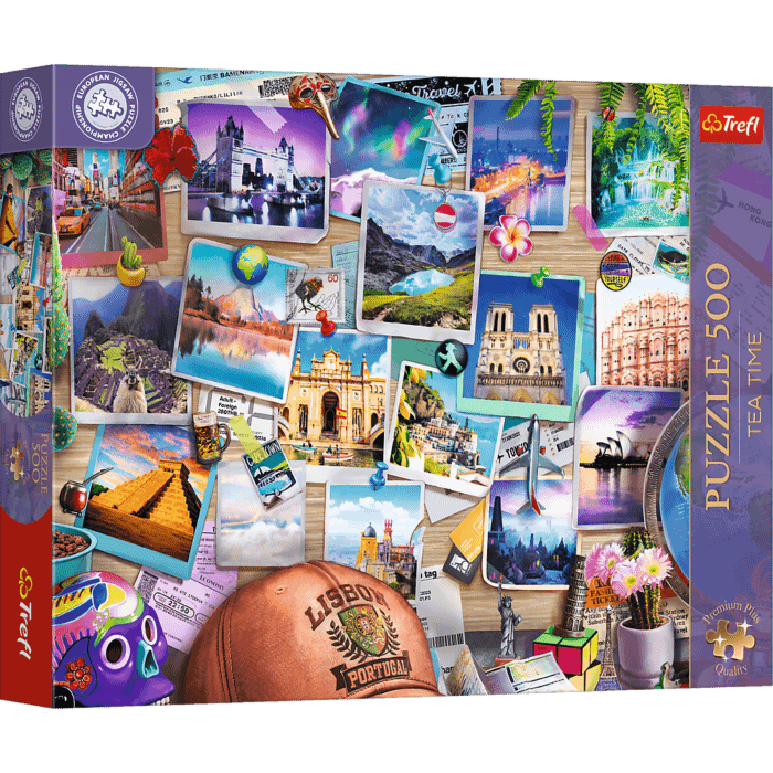 Puzzle 500 el. Premium Plus Quality, Mistrzostwa Europy, Tea Time: Wspomnienia z podróży - opakowanie Puzzle 500 el. Premium Plus Quality, Mistrzostwa Europy, Tea Time: Wspomnienia z podróży - opakowanie