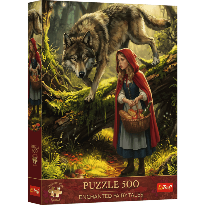 Puzzle Premium Plus Quality 500 el. Enchanted Fairy Tales: Czerwony Kapturek i Wilk - opakowanie 