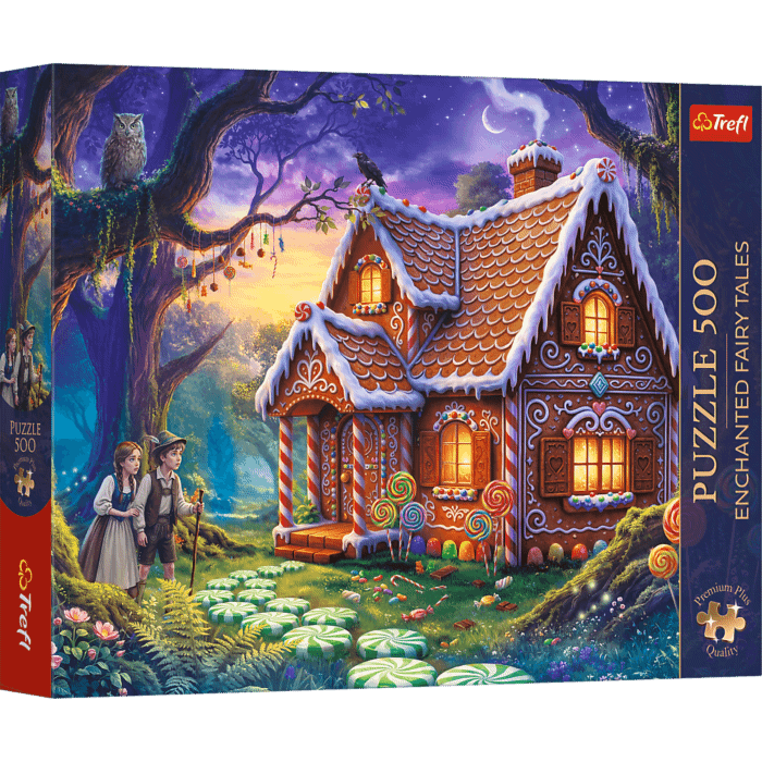 Puzzle Premium Plus Quality 500 el. Enchanted Fairy Tales: Jaś i Małgosia - opakowanie 
