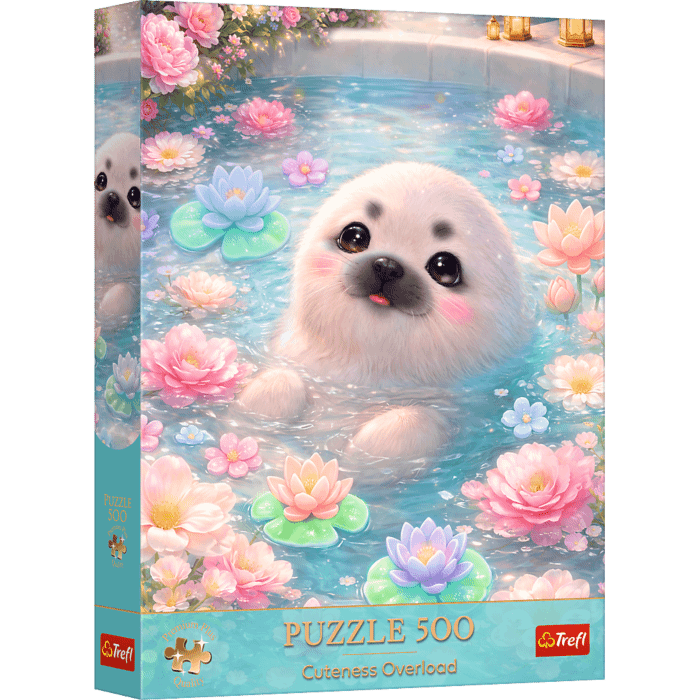Puzzle Premium Plus Quality, Cuteness Overload 500 el. Słodka foka - opakowanie 