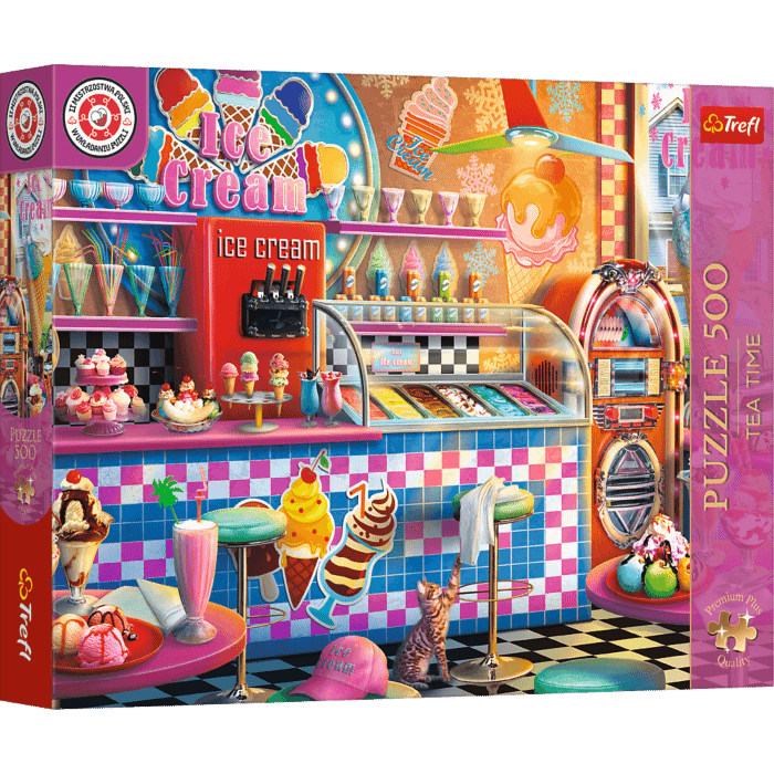 Puzzle 500 el. Premium Plus Quality, Mistrzostwa Polski, Lodziarnia - opakowanie 