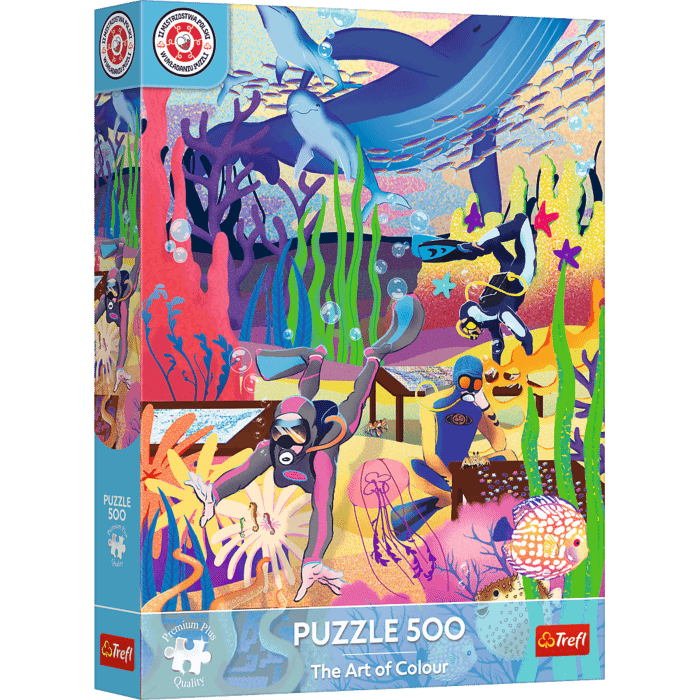 Puzzle 500 el. Premium Plus Quality, Mistrzostwa Polski, Podwodny puzzlowy świat - opakowanie 