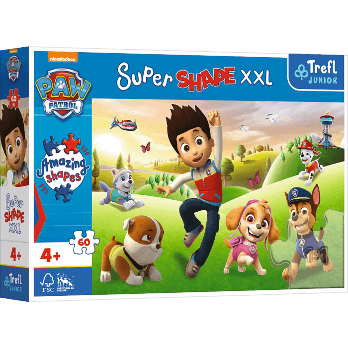 Uśmiechnięte pieski - puzzle dla dzieci - super shape XL - przód opakowania