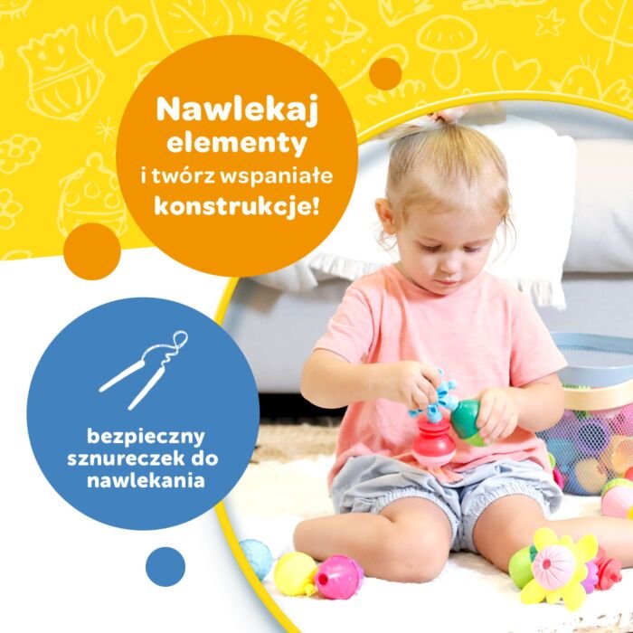 Zestaw kulko-klocków - 48 elementów | Lalaboom | Trefl | infografika 5