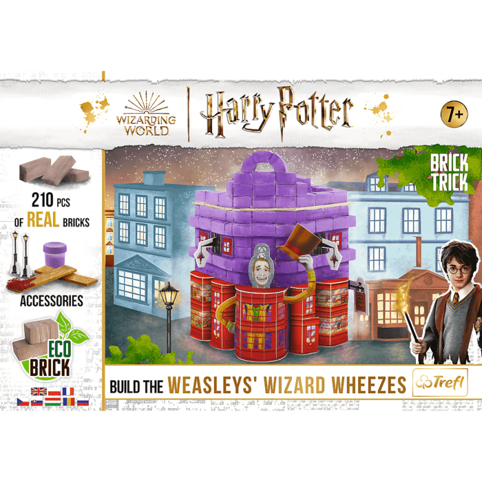 Klocki ceramiczne Brick Trick Harry Potter - Weasley & Weasley Shop - przód opakowania