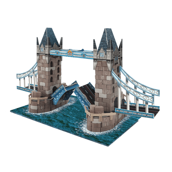 Element opakowania klocków ceramicznych Brick Trick o nazwie Tower Bridge od Trefl
