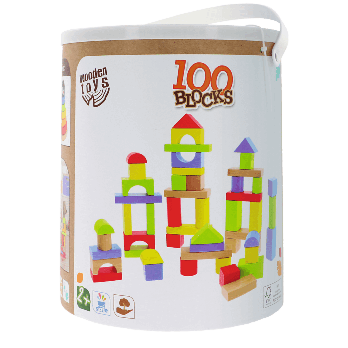 100 block - 100 klocków - bok opakowania