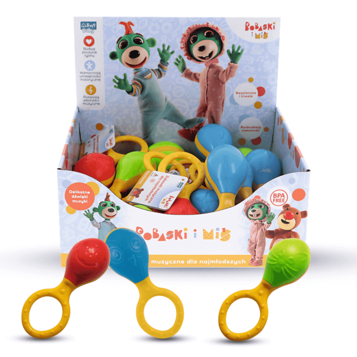 Zabawka muzyczna Bobaski i Miś - Baby Marakas, Opakowanie zbiorcze 24 szt. - produkt
