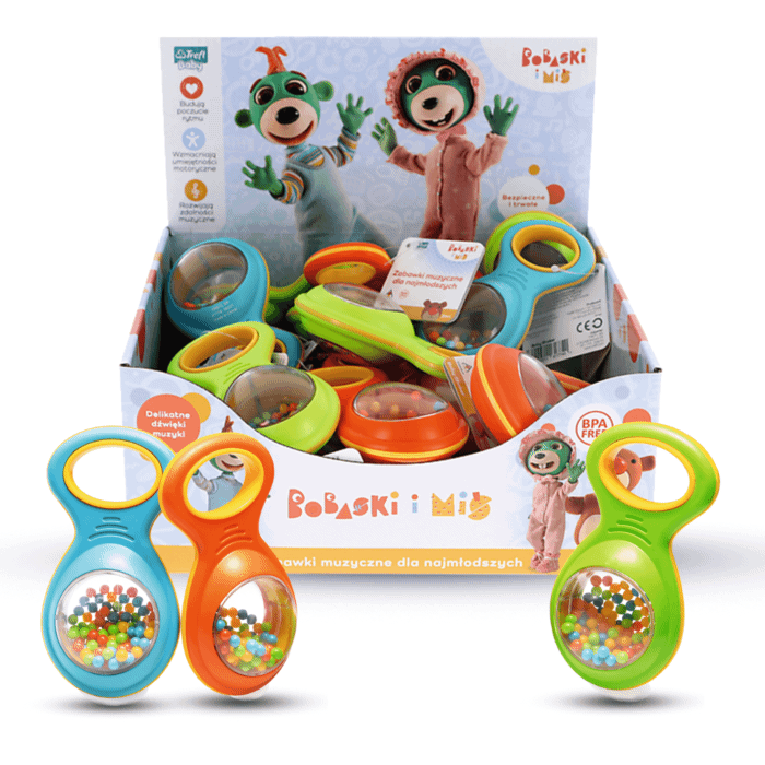 Zabawka muzyczna Bobaski i Miś - Baby Shake, Opakowanie zbiorcze 24 szt. - produkt
