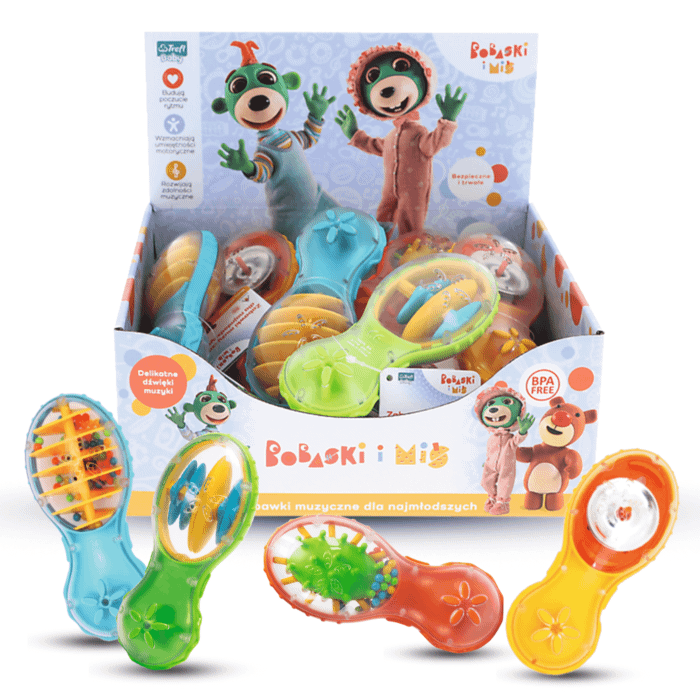Zabawka muzyczna Bobaski i Miś - Baby Maestro, Opakowanie zbiorcze 12 szt. - produkt